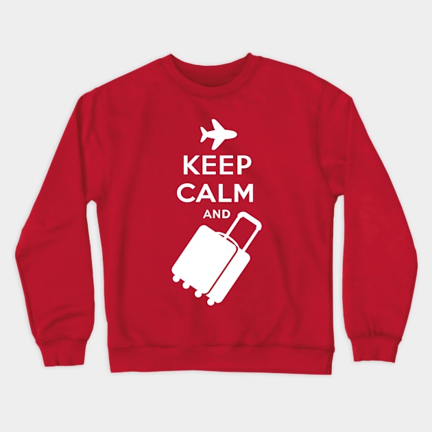 Keep Calm and Carry on Luggage Crewneck Sweatshirt by cartogram